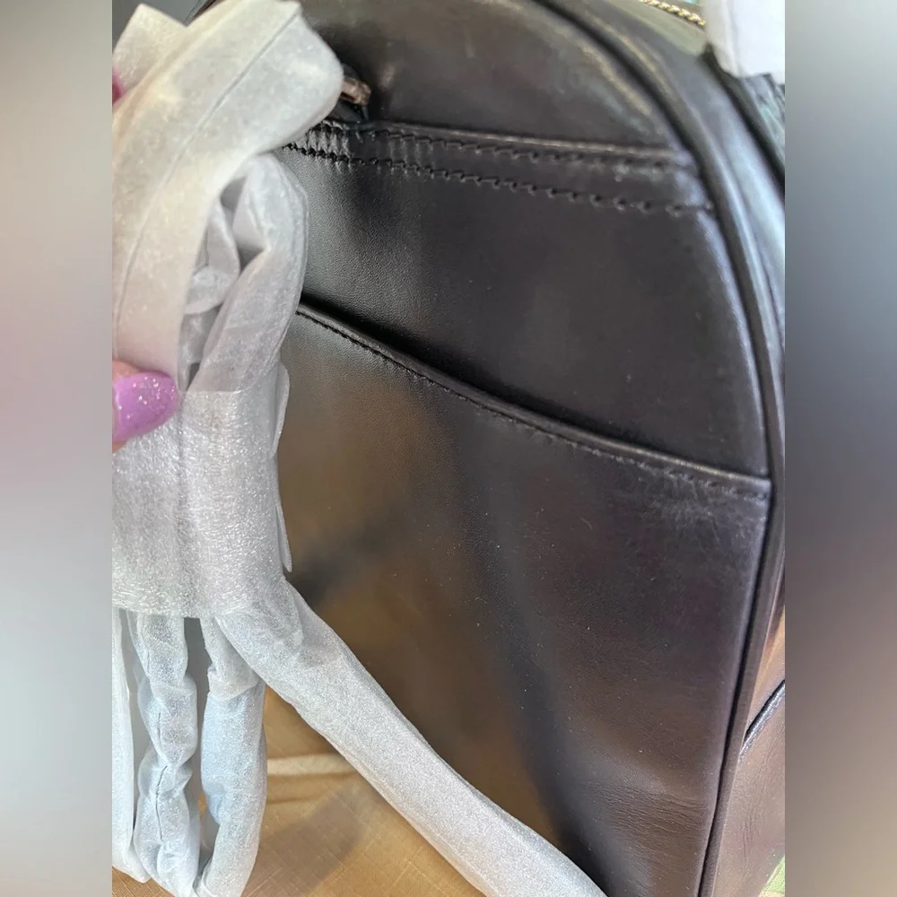 NWT Brahmin Chelcy in BLACK CAPTAIN Smooth Leather Backpack